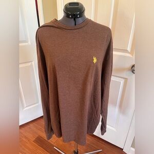 Polo crew neck long sleeve top